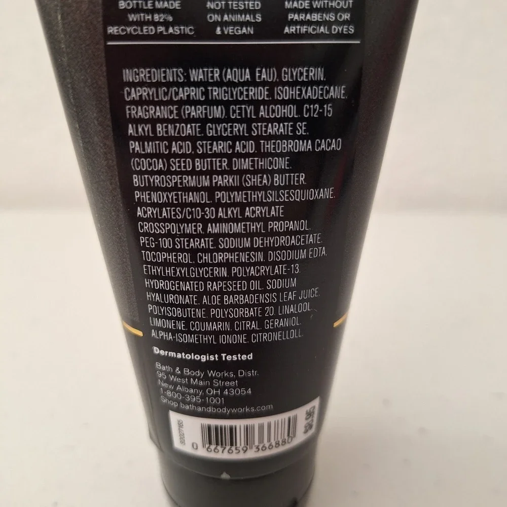 RARE Bath & Body Works - MEN'S NOIR TRAVEL BODY CREAM 2.5 Oz NEW